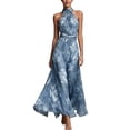 thumbnail image 2 of EliteGoogv Womens Floral Dresses Sleeveless Backless Long Dresses For Women Relaxed Loose Fit Irregular Hem Summer Dresses Beach Vacation Wedding Guest Dresses Blue, 2 of 7