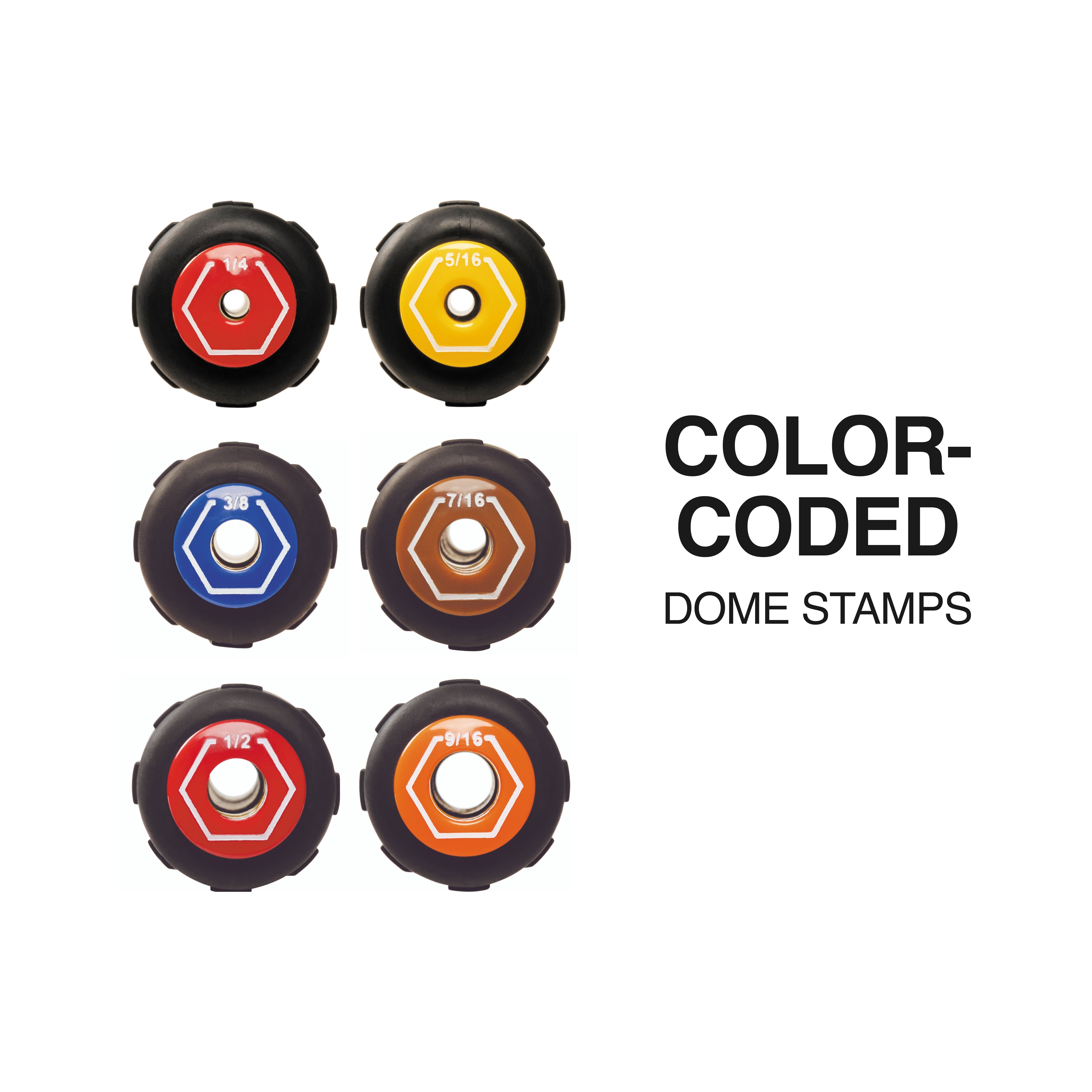 Klein Tools Color-Coded Magnetic Hollow-Shaft Heavy-Duty Nut Driver Set, 6 Pieces