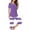 Purple, variant on Pajamas for Women Set Lounge Sets for Women Capris Pink Pajama Set Lounge Sets for Women Short Sleeve Women Set