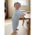 thumbnail image 6 of RUINIXCW Newborn Baby Girl Hospital Coming Home Outfit Infant Baby Girl Spring Fall Winter Clothes Heart Romper Ruffled Trim Jumpsuit Hat 2 Pcs Set, 6 of 9