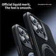 thumbnail image 3 of for iPhone 14 Pro Max Carbon Fiber Case, Luxury Slim Thin Magnetic Double Ring Stand Anti-Fall Soft Frame with Magsafe Lightweight Shock-Absorbent Back Case for iPhone 14 Pro Max, Black, 3 of 6