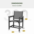thumbnail image 2 of JUSTLET Outdoor Patio Dining Chairs Set of 5, 1 Dining Table and 4 Chairs, Grey, 2 of 11