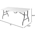 thumbnail image 4 of Deluxe 6 foot x 30 inch Fold-in-Half Blow Molded Folding Table, 4 of 10