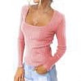 thumbnail image 1 of Hauts à Manches Longues pour Femmes Mode Imprimée T-shirt Ample Mi-Longueur Manches 3/4 Blouse Col Rond Hauts Décontractés, 1 of 8