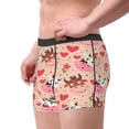 thumbnail image 2 of Goofa cow bull with flower and heart Printed Men's Boxer Briefs Underwear, Moisture-Wicking Underwear, Trunk,Soft and Breathable Cotton Underwear-Large, 2 of 5