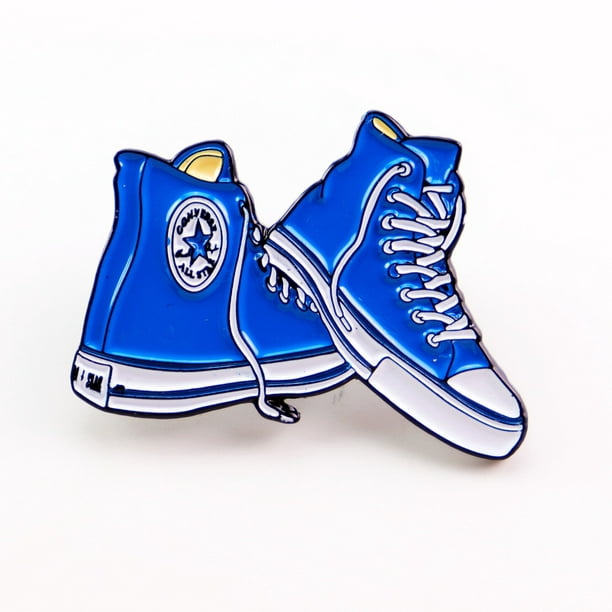 recibir en lugar hacha Blue Converse Chucks Sneakers Shoes Collectible Pendant Lapel Hat Pin -  Walmart.com