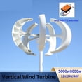 thumbnail image 2 of Wind Power Turbines Generator 5kw 8kw 12/24/48V 5 Blades Windmill Lantern Vertical Axis For Streetlight with MPPT Controller ,Easy Installation, 2 of 4