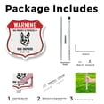 thumbnail image 3 of Warning This Property is Protected by King Shepherd 12 inch X 12 inch Shield Shaped Rust-Free Aluminum Metal Sign with Aluminum Mounting Stake Weather Resistant Made in the USA, 3 of 8