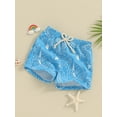 thumbnail image 3 of vera natura Kids Boys Swim Trunks Summer Ocean Animal Print Elastic Drawstring Beach Shorts Toddler Swimwear Bathing Suit, 3 of 8