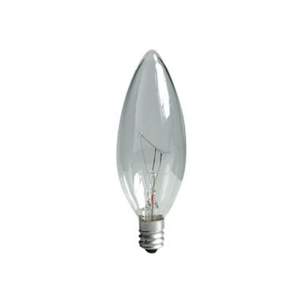 GE Decorative Crystal Clear Incandescent light bulb shape B8 E12