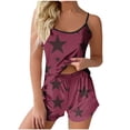 thumbnail image 1 of Sexy Pijama Conjunto para las Mujeres Gradiente Eslinga sin Mangas Tanque Empalme Pantalones Cortos Casual Pijamas Conjunto, Poliéster, 1 of 5