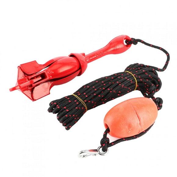 Folding Grapnel Boat Anchors Kit Stainless Steel Anchor Boat Hardware Parts Marine Boat Accessory Foldable Anchors Kit 3.3lb/1.5kg Red Universal Stainless Steel Grapnel For Boat