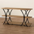 thumbnail image 6 of Terrell Modern Rustic and Industrial Natural Brown Finished Wood and Metal Console Table, 6 of 7