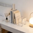 thumbnail image 4 of Acrylic Book Stand Reading Stand Book Clamp Desktop Book Shelf Desk-Mounted Book Organizer Transparent Storage Rack, 4 of 6