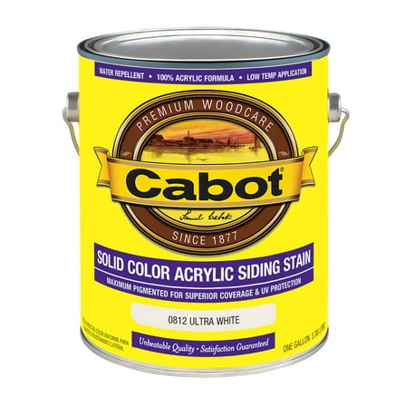 Cabot 140-0812 GL 1 Gallon Ultra Base Pro VT Solid Color Acrylic Stain