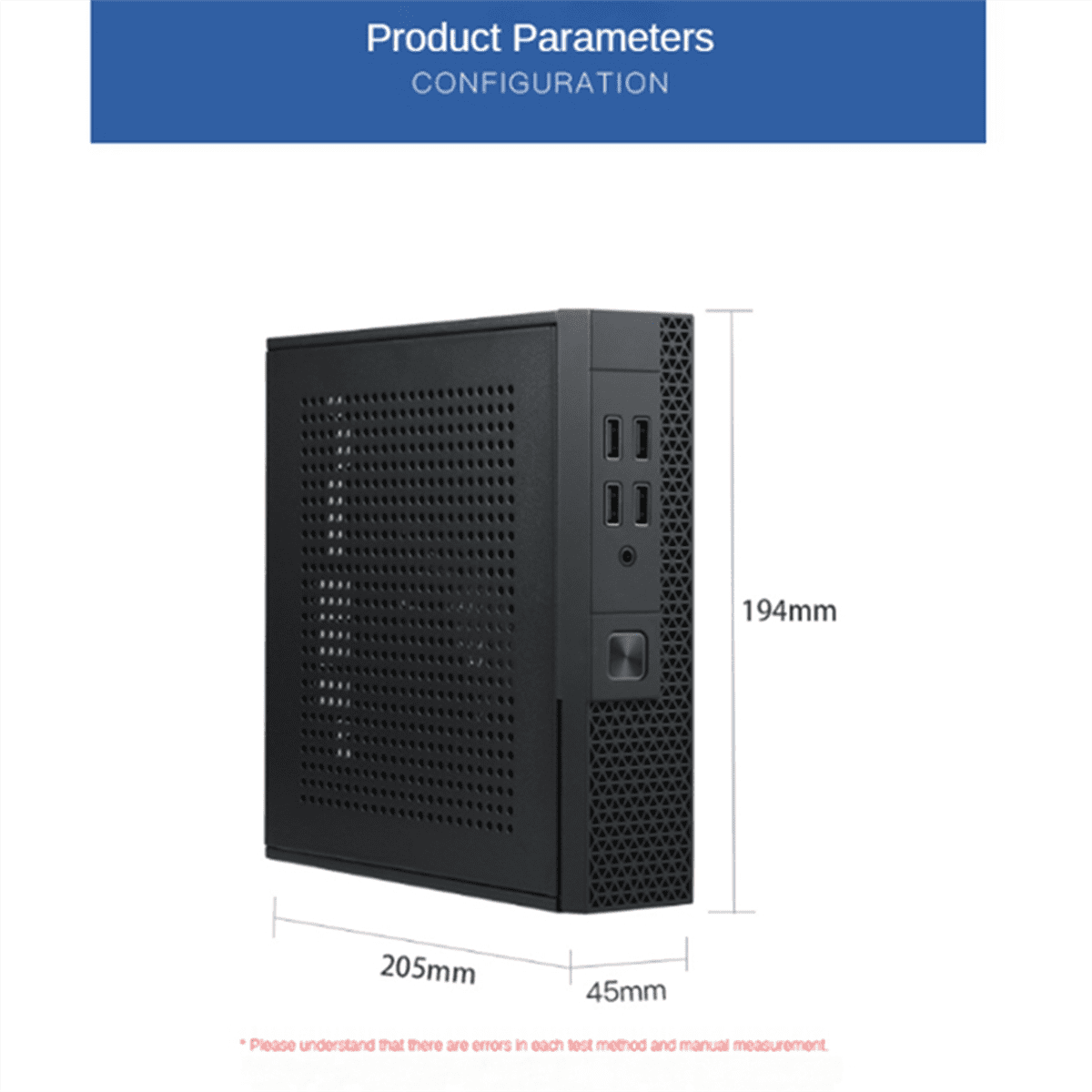 Mini ITX Computer Case HTPC Host Chassis USB2.0 ITX Enclosure Industrial Control Chassis for Office Business