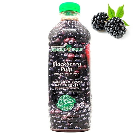 Blackberry Pulp Puree Mix | Pasteurized Fruit | Made in Costa Rica | Great for Cocktails, Desserts, Bakery & Smoothies (33.81 Oz)