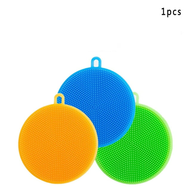 "4PCS Color aleatorio Cepillo de silicona para fregar platos Paño para limpiar la suciedad para la cocina Baño Color aleatorio - Procesamiento atractivo"