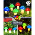 thumbnail image 3 of Rirool 8 Pack Solar Mushroom Lights Outdoor, 23ft Multicolor LED Fairy String Lights with 8 Modes, IP65 Waterproof for Garden Patio Yard Decor, 3 of 8
