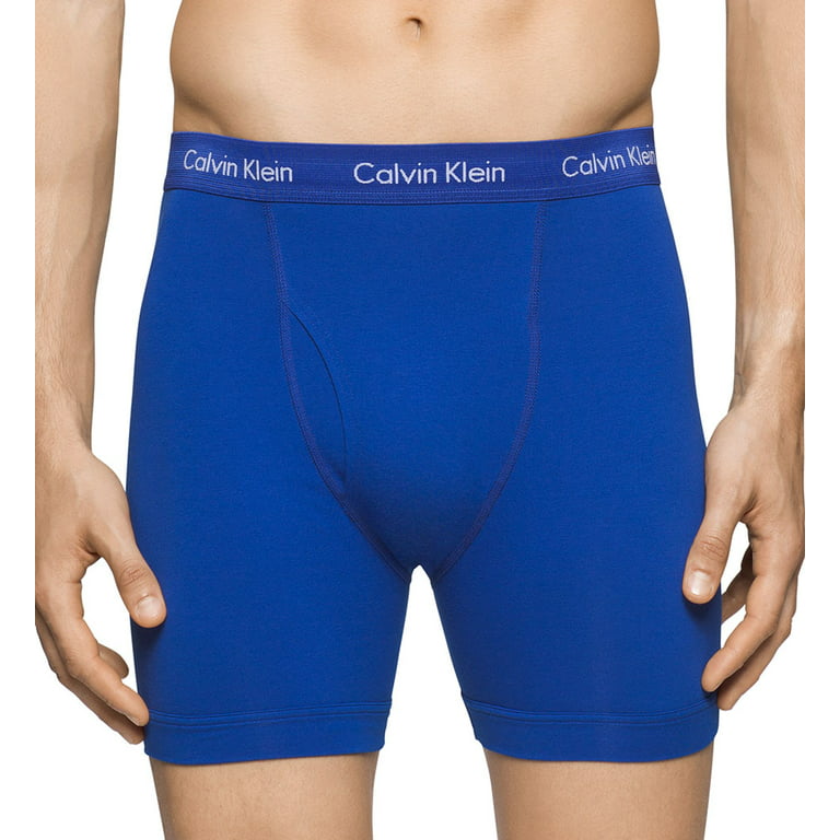 Calvin Klein Men`s Stretch Cotton Boxer Briefs 3 Pack (Bardo(NU2666-291)/Grey,  Small) at  Men's Clothing store