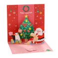 thumbnail image 4 of Tarjeta 3D de árbol de Navidad único, tarjeta de felicitación de árbol de Navidad de ensueño con purpurina creativa, sobre de Feliz Navidad, tres tarjetas, 4 of 4