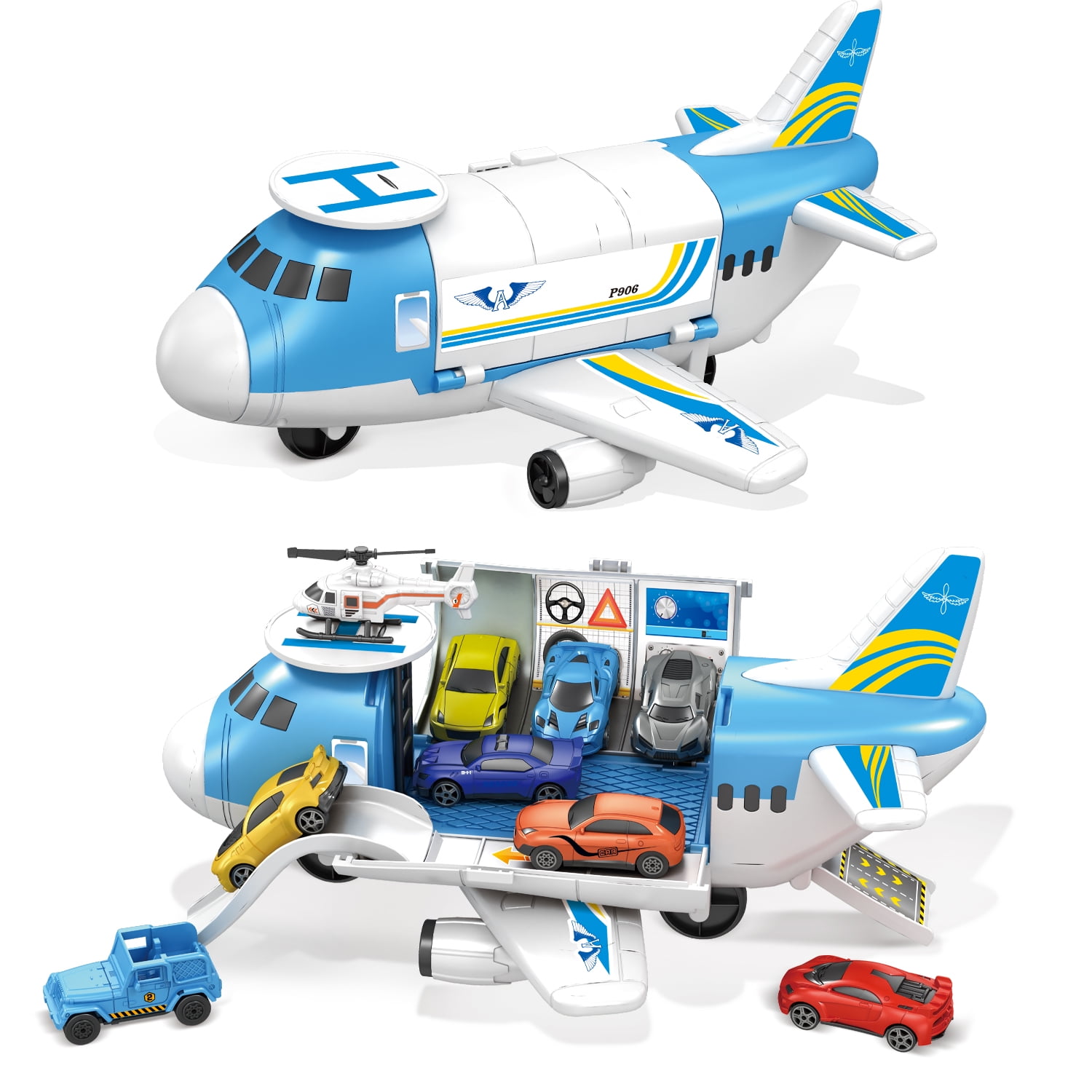 Airplane toys, 3-year-old children's airplane toys, toddler airplanes, 2, 3, 4, 5-year-old children's toys, storable airplane toys, children's birthday gifts