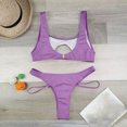 thumbnail image 4 of Sakmal Sexy Swimsuits for Women Two Piece Sets Cutout Purple Bikinis Bathing Suits Push Up Triangle Swimsuit Sets, 4 of 8