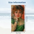 thumbnail image 3 of Nawy Jeanne Samary in a Low Necked Dress Bath Towel 60 * 30in Bathroom, Beach, Yoga, Camping, Hiking 30x60in, 3 of 8