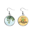 thumbnail image 1 of Hojas verdes, cielo azul Pendiente del lóbulo de la joyería del pendiente de la hoja del otoño Unbranded M, 1 of 3