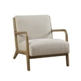 thumbnail image 4 of JERFIT Mid-Century Modern Lounge Chair with Polyester Upholstery, Cream Accent Living Room Armchair, Solid Wood Frame for Comfortable Seating, 4 of 8