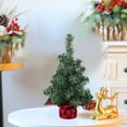 thumbnail image 4 of yulier Artificial Mini Christmas Tree, Tabletop Christmas Tree with Cloth Bag Base, Small Pine Tree Christmas Decorations for Indoor Office Home Desktop Decor, 4 of 6