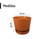 thumbnail image 2 of Maceta 35cm Moderna Minimalista Interior Exterior con Plato terracota Elly Decor MCA01WH-35CMCPLT, 2 of 7