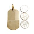 thumbnail image 2 of New 10k yellow Gold solid dog tag Pendant charm shiny gift fine jewelry 24.2g, 2 of 11