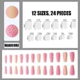 thumbnail image 2 of Uñas de ballet de 24 piezas, uñas postizas mate, serie de uñas acrílicas de cobertura total, mejora de uñas usables, uñas terminadas, 2 of 5