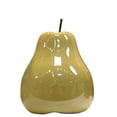 thumbnail image 3 of Cielle Ceramic Pear Decor, Modern Glossy Fruit Figurine, Elegant Home Table Centerpiece, Decorative Accent for Living Room, Kitchen & Office (Small, Yellow), 3 of 10
