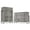 Gray, variant on LGHM 2 Piece Bedroom Dresser Set, Vertical 6 Drawer Chest Dresser & Horizontal 6 Drawer Dresser, Grey