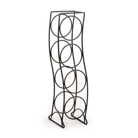 

Spectrum Curve 4-Bottle Metal Wine Rack Black