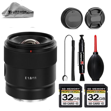 Sony E 11mm f/1.8 Lens + 64GB STORAGE BUNDLE KIT (International Version)