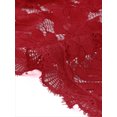thumbnail image 5 of INSPIRE CHIC Women's Lace Cropped Shrugs Stand Collar Elegant Crochet Sheer Bolero XL Red, 5 of 5
