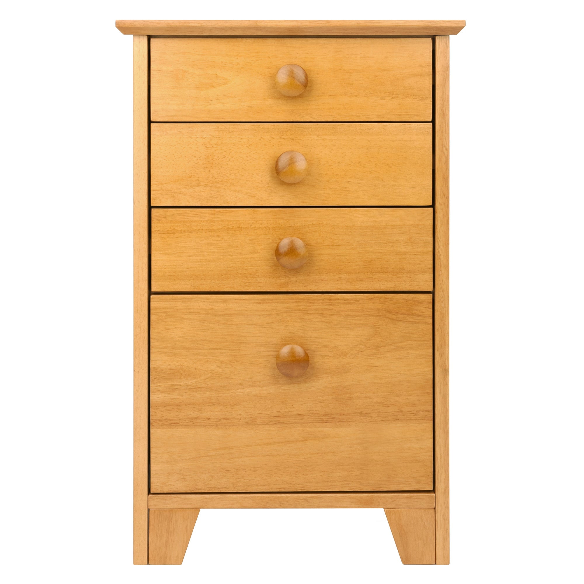 Winsome Studio 4-Drawer Solid Wood Vertical Filing Cabinet in Honey Brown