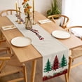 thumbnail image 3 of Red Plaid Christmas Table Runner 48 Inches Long Farmhouse Dress Scarves, Xmas Tree Vintage Winter Rustic Dining Tablerunner for Coffee Table/Kitchen Island/Party Décor, 13" x 48", 3 of 8