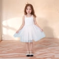 thumbnail image 2 of Icvfdpl Girls' Dresses Mesh Vest Children White Pretty 3-4 Years, 2 of 6