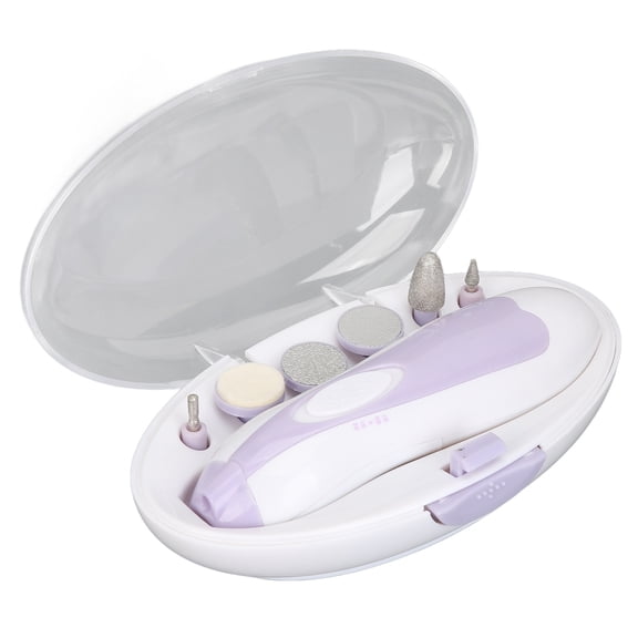 BIMZUC Professional High Speed Rotating Electric Nail Drill Machine Kit with 6 Heads Portable Handheld Efile Nail File for Dead Skin Removal and Acrylic Polish, Purple (16.00 x 9.00 x 5.00 inches)