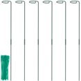 thumbnail image 1 of Stem Support Stakes Rustproof Iron Flower Support Stakes with Clips Decorative Garden Support Rings Multifunctional Support Sticks for Flowers Vegetables Potted Vegetation, 1 of 11