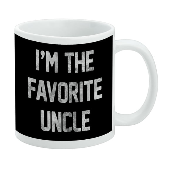 I'm the Favorite Uncle Ceramic Coffee Mug, Novelty Gift Mugs for Coffee, Tea and Hot Drinks, 11oz, White