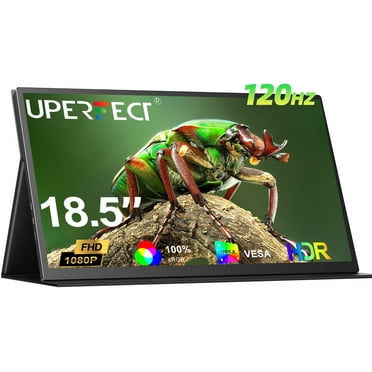 UPERFECT 18.5" 1920 x 1080 IPS LCD 120HZ Gaming Monitor, Black, Portable Screen for Laptop