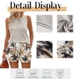 thumbnail image 5 of Cuteduck Women's Plus Size Outfit Sets Summer Sleeveless Crew Neck Loose Fit Casual Two Piece Lounge Suit with Pockets & Printed Pattern 1X-4X, 5 of 9