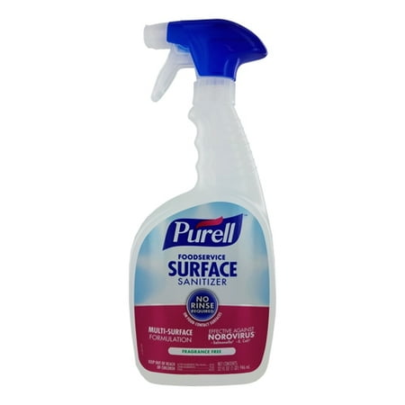Food Surface Sanitizer - Purell Foodservice Surface Sanitizer, 32 oz Spray Bottles, Fragrance Free | 6 Per Case