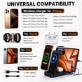 thumbnail image 6 of 36W Wireless Charger: ETEPEHI 5 in 1 Fast Charging Station Compatible for iPhone 17 16e 16 15 14 13 12 Pro Max iWatch Samsung Tablets iPad, 6 of 8