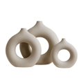 thumbnail image 1 of Taiyu 1 Uds florero de cerámica beige florero de arte decorativo moderno florero circular Sincero Electrónica, 1 of 5